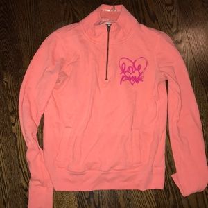 Pink Victoria secret 3/4 zip pullover